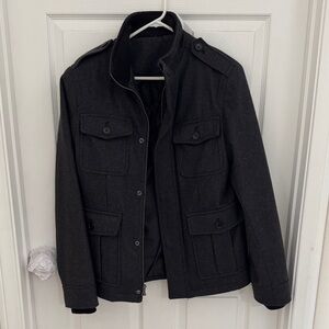 Men's Black Military Style Jacket